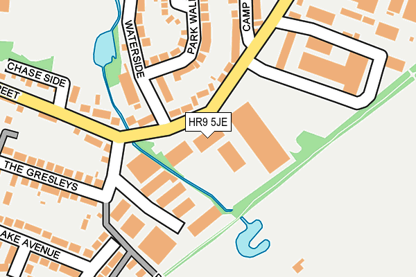 HR9 5JE map - OS OpenMap – Local (Ordnance Survey) HR9 5JE map - OS OpenMap – Local (Ordnance Survey)
