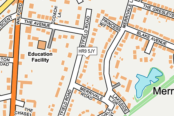 HR9 5JY map - OS OpenMap – Local (Ordnance Survey) HR9 5JY map - OS OpenMap – Local (Ordnance Survey)