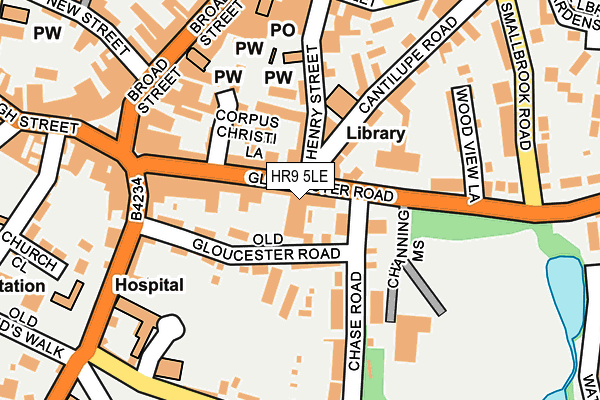 HR9 5LE map - OS OpenMap – Local (Ordnance Survey) HR9 5LE map - OS OpenMap – Local (Ordnance Survey)