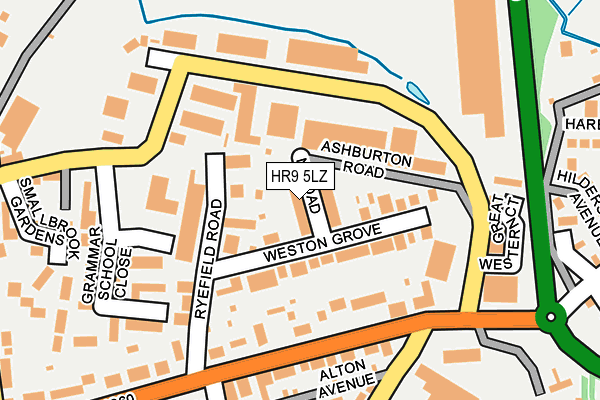 HR9 5LZ map - OS OpenMap – Local (Ordnance Survey)