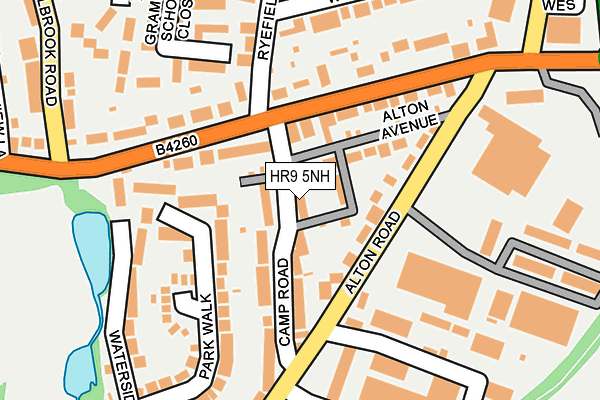 HR9 5NH map - OS OpenMap – Local (Ordnance Survey) HR9 5NH map - OS OpenMap – Local (Ordnance Survey)