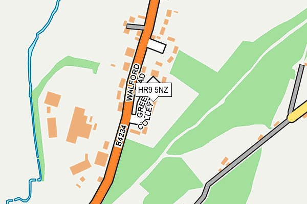 HR9 5NZ map - OS OpenMap – Local (Ordnance Survey) HR9 5NZ map - OS OpenMap – Local (Ordnance Survey)