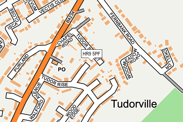 HR9 5PF map - OS OpenMap – Local (Ordnance Survey)