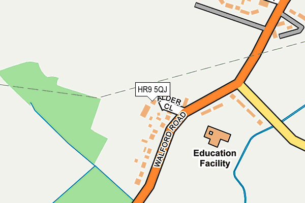 HR9 5QJ map - OS OpenMap – Local (Ordnance Survey) HR9 5QJ map - OS OpenMap – Local (Ordnance Survey)