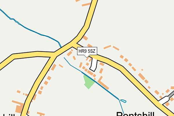 HR9 5SZ map - OS OpenMap – Local (Ordnance Survey)