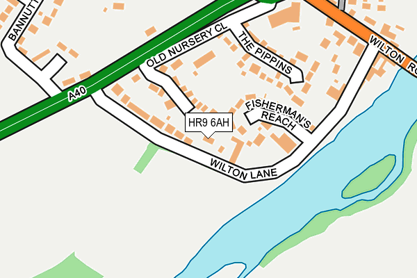 HR9 6AH map - OS OpenMap – Local (Ordnance Survey) HR9 6AH map - OS OpenMap – Local (Ordnance Survey)