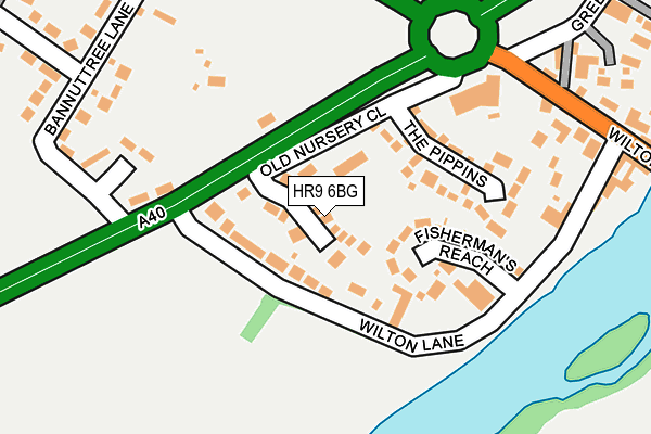HR9 6BG map - OS OpenMap – Local (Ordnance Survey) HR9 6BG map - OS OpenMap – Local (Ordnance Survey)