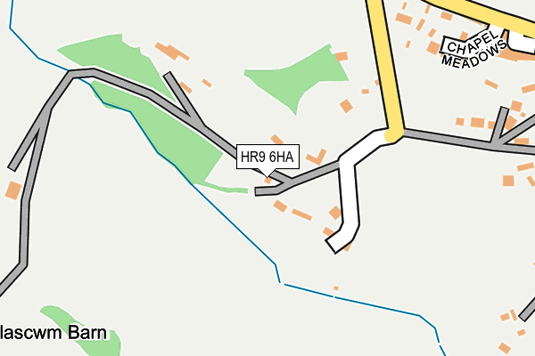 HR9 6HA map - OS OpenMap – Local (Ordnance Survey) HR9 6HA map - OS OpenMap – Local (Ordnance Survey)