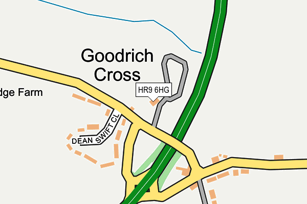 HR9 6HG map - OS OpenMap – Local (Ordnance Survey) HR9 6HG map - OS OpenMap – Local (Ordnance Survey)