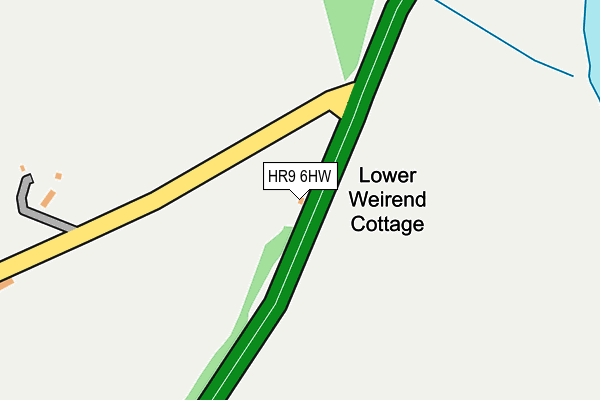 HR9 6HW map - OS OpenMap – Local (Ordnance Survey)
