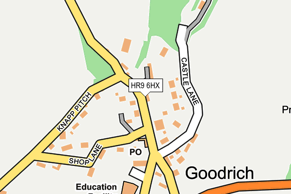 HR9 6HX map - OS OpenMap – Local (Ordnance Survey) HR9 6HX map - OS OpenMap – Local (Ordnance Survey)