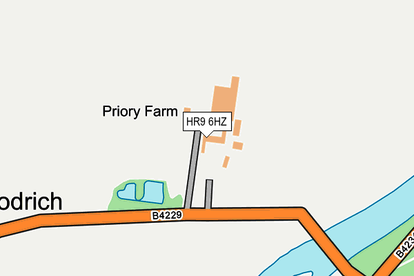 HR9 6HZ map - OS OpenMap – Local (Ordnance Survey)