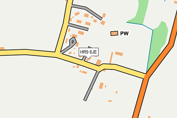 HR9 6JE map - OS OpenMap – Local (Ordnance Survey) HR9 6JE map - OS OpenMap – Local (Ordnance Survey)