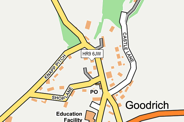 HR9 6JW map - OS OpenMap – Local (Ordnance Survey) HR9 6JW map - OS OpenMap – Local (Ordnance Survey)