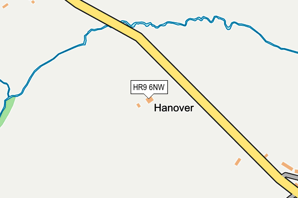 HR9 6NW map - OS OpenMap – Local (Ordnance Survey) HR9 6NW map - OS OpenMap – Local (Ordnance Survey)