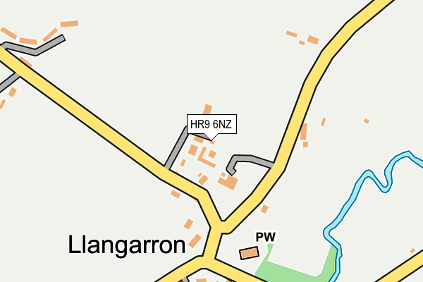 HR9 6NZ map - OS OpenMap – Local (Ordnance Survey) HR9 6NZ map - OS OpenMap – Local (Ordnance Survey)