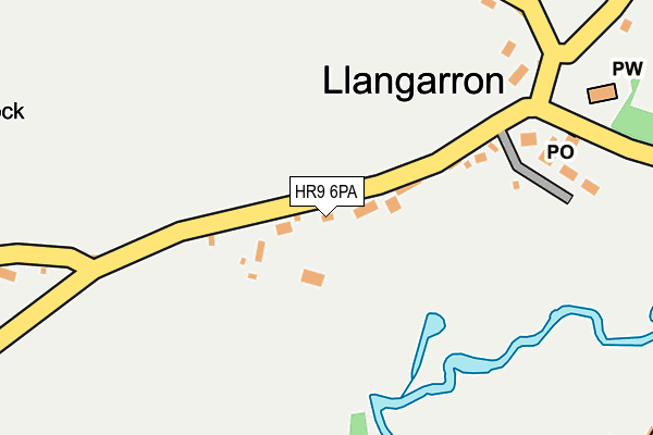 HR9 6PA map - OS OpenMap – Local (Ordnance Survey) HR9 6PA map - OS OpenMap – Local (Ordnance Survey)