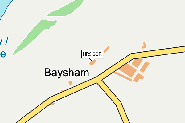 HR9 6QR map - OS OpenMap – Local (Ordnance Survey) HR9 6QR map - OS OpenMap – Local (Ordnance Survey)