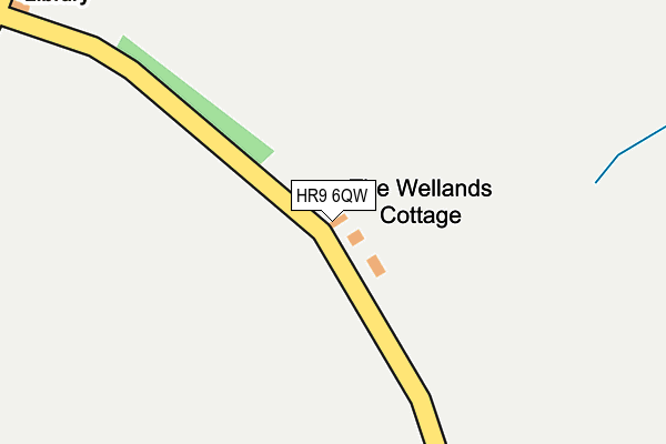 HR9 6QW map - OS OpenMap – Local (Ordnance Survey) HR9 6QW map - OS OpenMap – Local (Ordnance Survey)