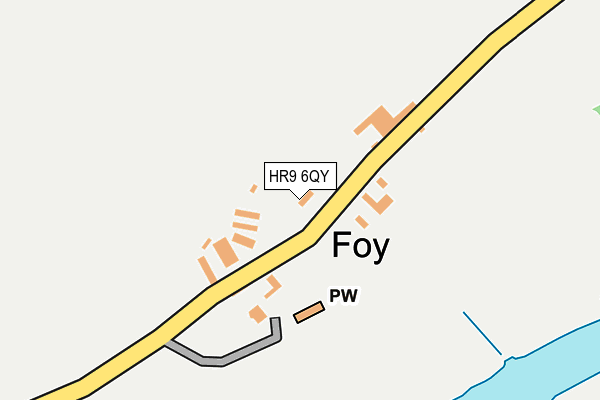 HR9 6QY map - OS OpenMap – Local (Ordnance Survey) HR9 6QY map - OS OpenMap – Local (Ordnance Survey)