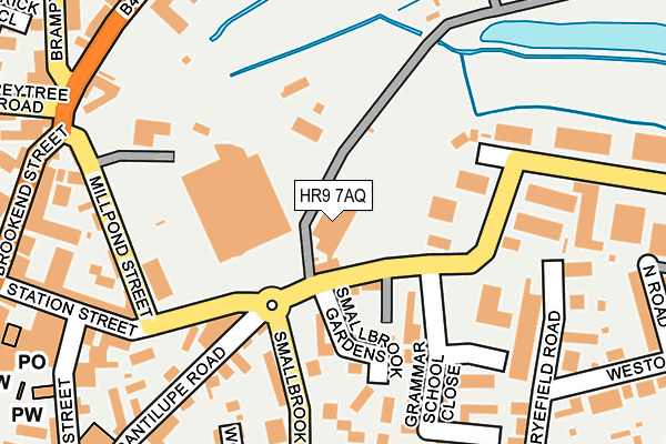 HR9 7AQ map - OS OpenMap – Local (Ordnance Survey)