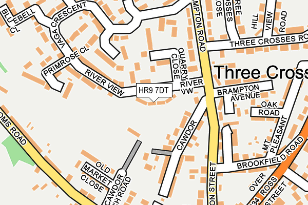 HR9 7DT map - OS OpenMap – Local (Ordnance Survey) HR9 7DT map - OS OpenMap – Local (Ordnance Survey)