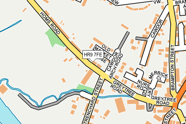 HR9 7FE map - OS OpenMap – Local (Ordnance Survey) HR9 7FE map - OS OpenMap – Local (Ordnance Survey)