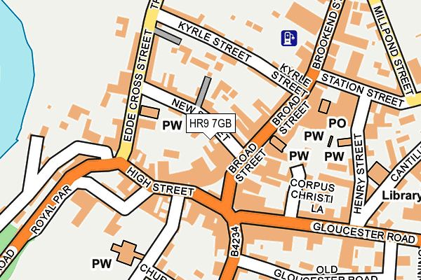 HR9 7GB map - OS OpenMap – Local (Ordnance Survey) HR9 7GB map - OS OpenMap – Local (Ordnance Survey)