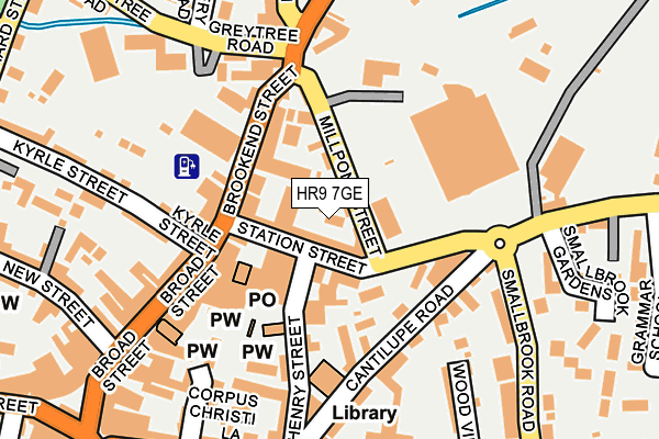 HR9 7GE map - OS OpenMap – Local (Ordnance Survey) HR9 7GE map - OS OpenMap – Local (Ordnance Survey)