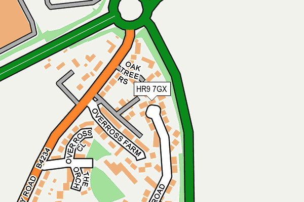 HR9 7GX map - OS OpenMap – Local (Ordnance Survey) HR9 7GX map - OS OpenMap – Local (Ordnance Survey)