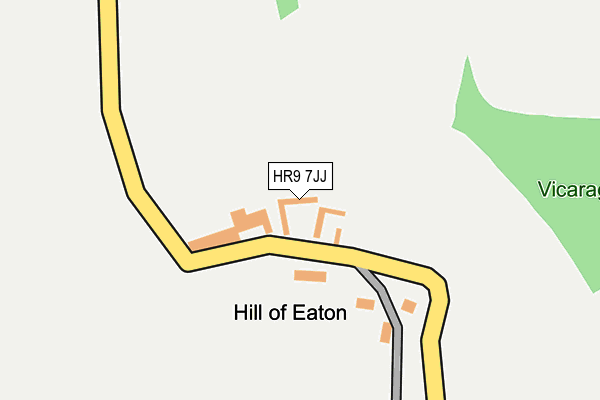 HR9 7JJ map - OS OpenMap – Local (Ordnance Survey) HR9 7JJ map - OS OpenMap – Local (Ordnance Survey)
