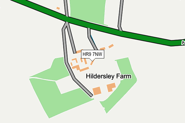 HR9 7NW map - OS OpenMap – Local (Ordnance Survey) HR9 7NW map - OS OpenMap – Local (Ordnance Survey)