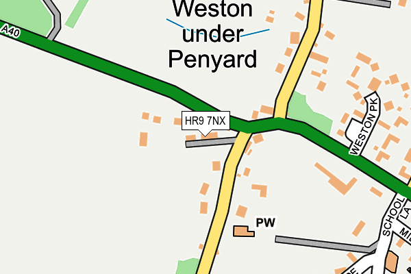 HR9 7NX map - OS OpenMap – Local (Ordnance Survey)