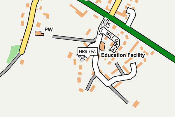 HR9 7PA map - OS OpenMap – Local (Ordnance Survey)