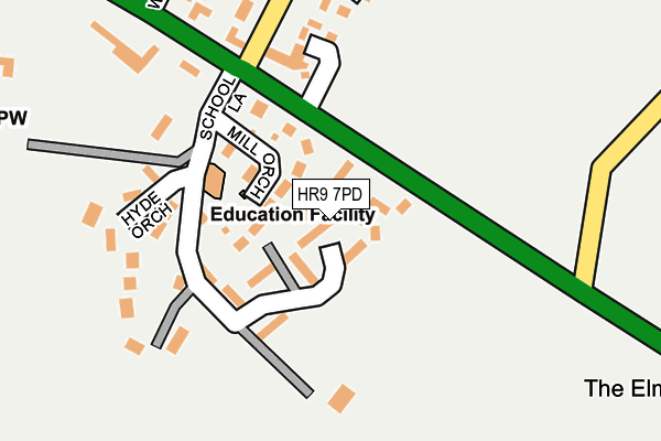 HR9 7PD map - OS OpenMap – Local (Ordnance Survey) HR9 7PD map - OS OpenMap – Local (Ordnance Survey)