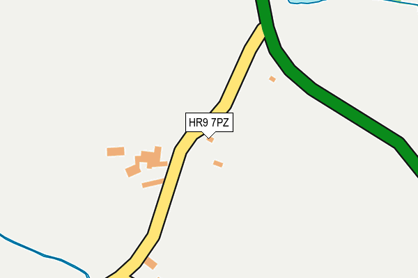 HR9 7PZ map - OS OpenMap – Local (Ordnance Survey) HR9 7PZ map - OS OpenMap – Local (Ordnance Survey)