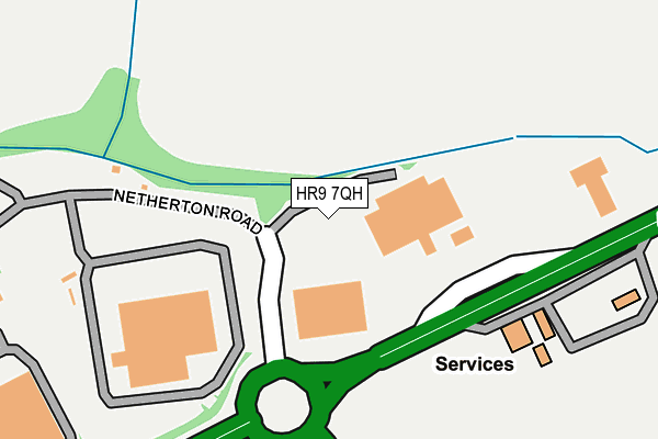 HR9 7QH map - OS OpenMap – Local (Ordnance Survey) HR9 7QH map - OS OpenMap – Local (Ordnance Survey)