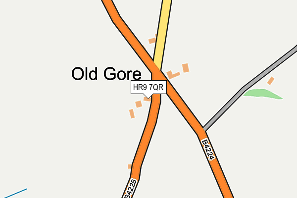 HR9 7QR map - OS OpenMap – Local (Ordnance Survey) HR9 7QR map - OS OpenMap – Local (Ordnance Survey)