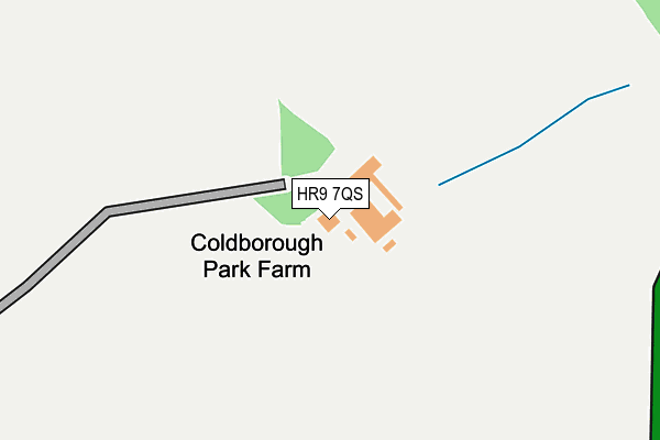 HR9 7QS map - OS OpenMap – Local (Ordnance Survey) HR9 7QS map - OS OpenMap – Local (Ordnance Survey)