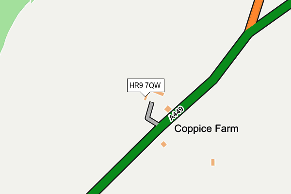 HR9 7QW map - OS OpenMap – Local (Ordnance Survey) HR9 7QW map - OS OpenMap – Local (Ordnance Survey)