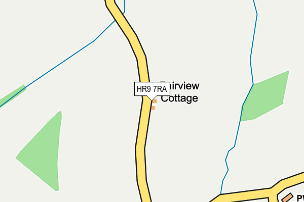 HR9 7RA map - OS OpenMap – Local (Ordnance Survey) HR9 7RA map - OS OpenMap – Local (Ordnance Survey)