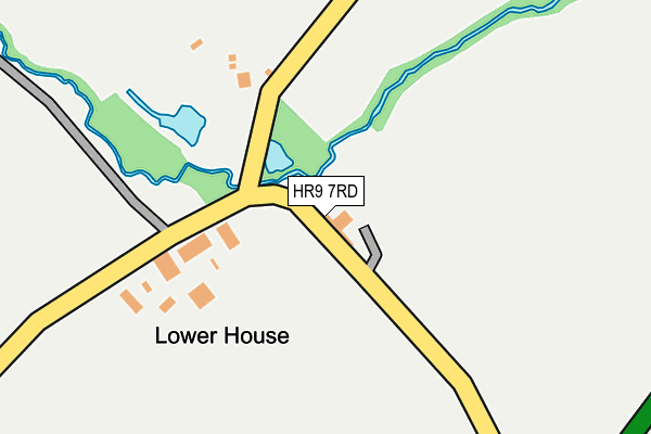 HR9 7RD map - OS OpenMap – Local (Ordnance Survey) HR9 7RD map - OS OpenMap – Local (Ordnance Survey)