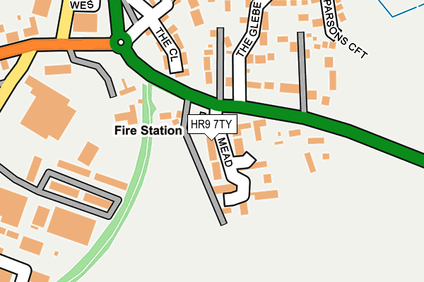 HR9 7TY map - OS OpenMap – Local (Ordnance Survey) HR9 7TY map - OS OpenMap – Local (Ordnance Survey)