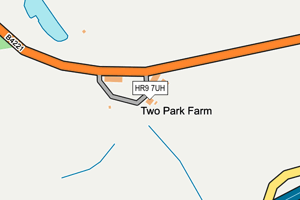 HR9 7UH map - OS OpenMap – Local (Ordnance Survey) HR9 7UH map - OS OpenMap – Local (Ordnance Survey)