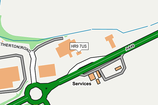 HR9 7US map - OS OpenMap – Local (Ordnance Survey) HR9 7US map - OS OpenMap – Local (Ordnance Survey)