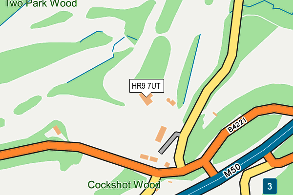 HR9 7UT map - OS OpenMap – Local (Ordnance Survey) HR9 7UT map - OS OpenMap – Local (Ordnance Survey)