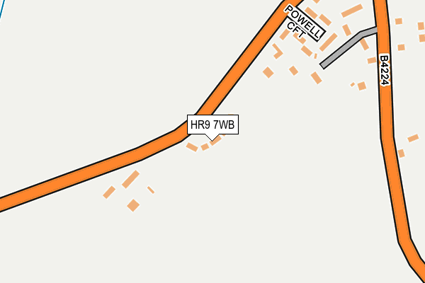 HR9 7WB map - OS OpenMap – Local (Ordnance Survey) HR9 7WB map - OS OpenMap – Local (Ordnance Survey)