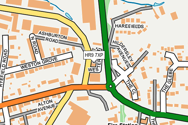 HR9 7XP map - OS OpenMap – Local (Ordnance Survey) HR9 7XP map - OS OpenMap – Local (Ordnance Survey)