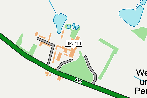 HR9 7YH map - OS OpenMap – Local (Ordnance Survey) HR9 7YH map - OS OpenMap – Local (Ordnance Survey)