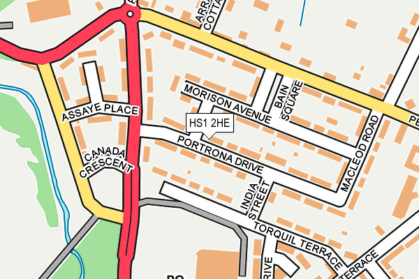 HS1 2HE map - OS OpenMap – Local (Ordnance Survey) HS1 2HE map - OS OpenMap – Local (Ordnance Survey)